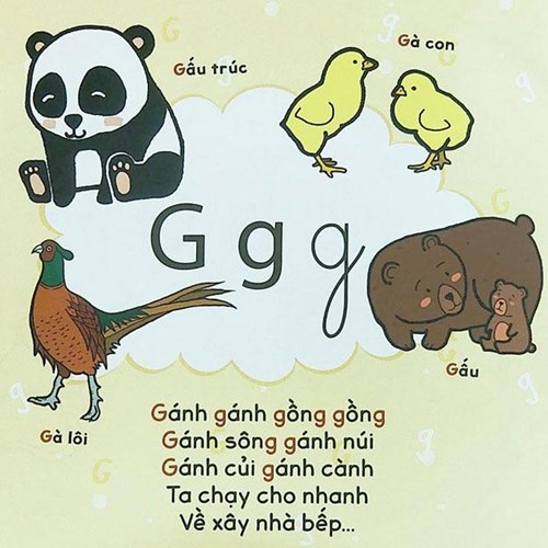 Bài thơ ôn dạy bé ôn luyện chữ g