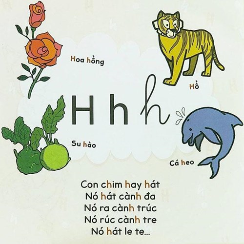 Bài thơ ôn dạy bé ôn luyện chữ h