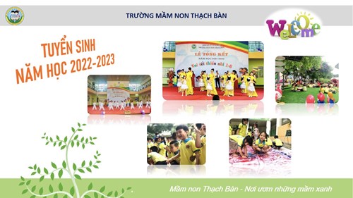 Trường mầm non Thạch Bàn thông báo tuyển sinh năm học 2022-2023