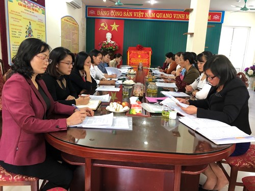 Chi bộ trường mầm non Thạch Bàn tổ chức kiểm điểm, đánh giá chất lượng công tác đảng và đảng viên năm 2019