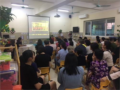 Trường mầm non Thạch Cầu tổ chức họp phụ huynh các lớp tổng kết năm học 2018 -2019