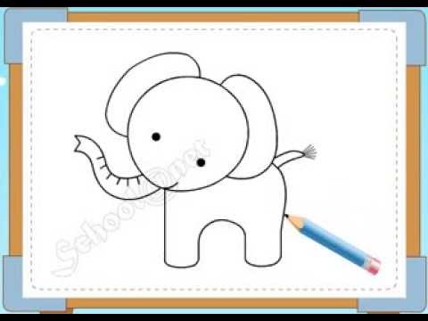 Bé cùng vẽ chú voi đáng yêu nào !