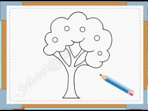 Có rất nhiều cách vẽ cây, chúng mình cùng làm quen 1 cách vẽ cây đáng yêu nhé !