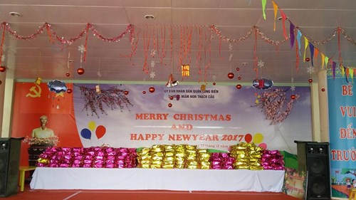 Trường mầm non Thạch Cầu tổ chức chương trình văn nghệ chào đón Noel và chúc mừng năm mới 