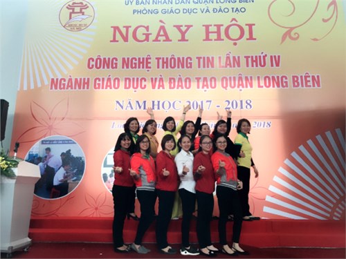 Trường mầm non Thạch Cầu tham gia ngày hội công nghệ thông tin lần thứ 4 của Quận long Biên