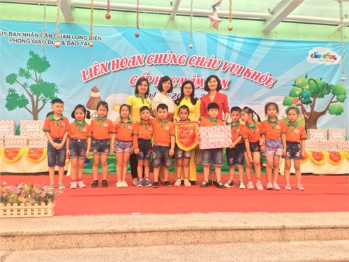 Trường mầm non Thạch Cầu tham gia “Liên hoan chúng cháu vui khỏe ” cấp học mầm non quận Long Biên .