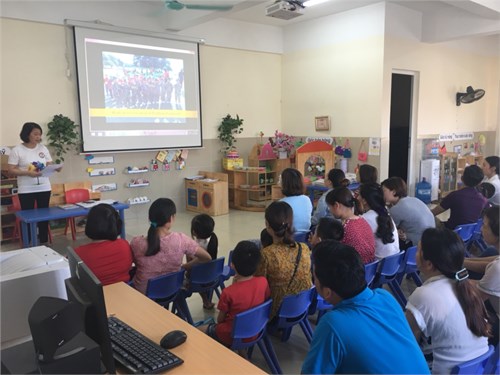Trường mầm non Thạch Cầu tổ chức họp phụ huynh các lớp tổng kết năm học 2017 -2018