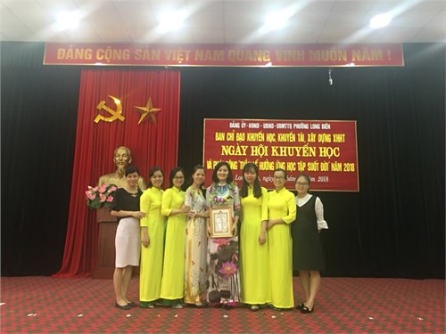 Trường mầm non Thạch Cầu tham dự  Ngày hộị khuyến học  năm 2018 của phường Long Biên.