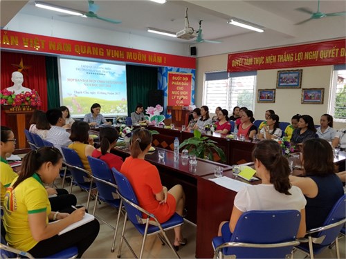 Trường MN Thạch Cầu tổ chức họp ban đại diện cha mẹ học sinh các lớp 