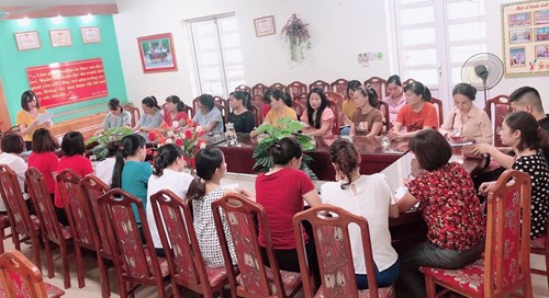 Trường Mầm non Thượng Thanh tổ chức Họp Cha mẹ học sinh cuối năm học 2019 - 2020
