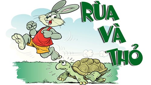 Truyện cổ tích: Rùa và thỏ.