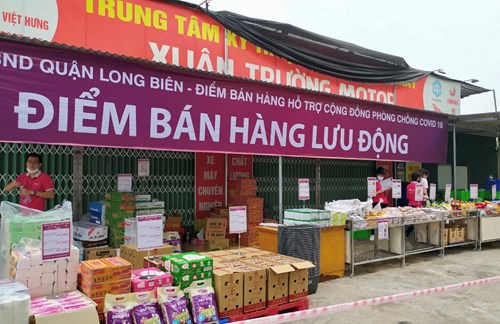 Quận Long Biên triển khai các điểm bán hàng lưu động phục vụ nhân dân