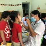 Trường mầm non thượng thanh tổ chức khám sức khỏe định kỳ  năm học 2022 – 2023 cho trẻ