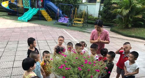 Trường MN Thương Thanh và công tác xây dựng trường học  Xanh- sạch- đẹp- văn minh- hạnh phúc 