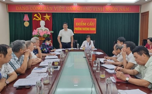 Đảng ủy phường Thượng Thanh triển khai nghị quyết tháng 7/2022