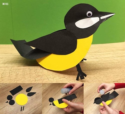 Hướng dẫn trẻ cách làm con chim từ giấy