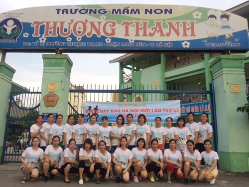 Chiều ngày 14 tháng 8 năm 2017 Công đoàn trường mầm non Thượng Thanh tổ chức giải chạy báo Hà Nội mới lần thứ 44 vì hòa bình.