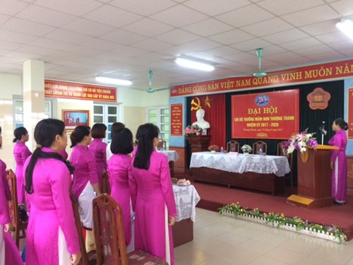Ngày 15 tháng 9 năm 2017 chi bộ trường mầm non Thượng Thanh tổ chức đại hội chi bộ trường mầm non Thượng Thanh nhiệm kỳ 2017 - 2020.