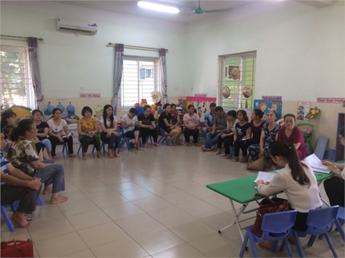 Ngày 26 tháng 5 năm 2018 trường mầm non Thượng Thanh tổ chức họp phụ huynh cuối năm học 2017 - 2018.