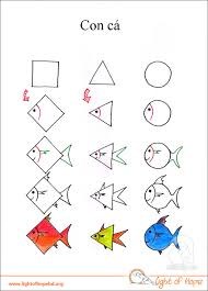 Hướng dẫn trẻ cách vẽ các loại cá
