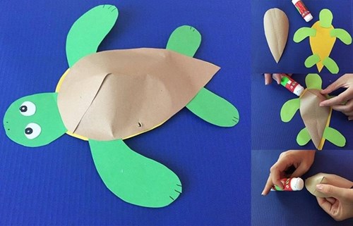 Hướng dẫn trẻ cách làm con rùa bằng giấy