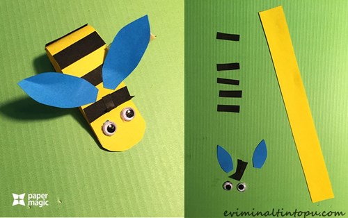 Hướng dẫn trẻ cách làm con ong từ giấy