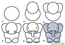 Hướng dẫn trẻ cách vẽ con voi