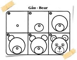Hướng dẫn trẻ cách vẽ con gấu
