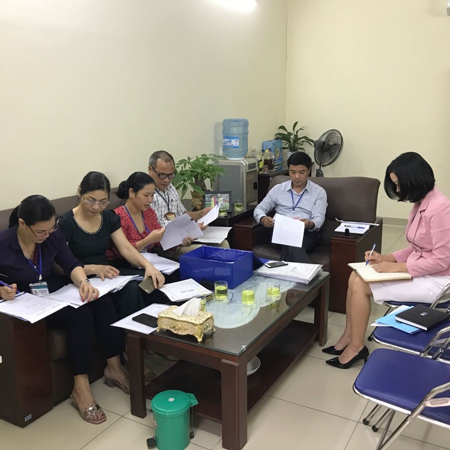 Trường Mn Tràng An đón đoàn kiểm tra Giám sát của hội đồng nhân dân Phường về giám sát việc thực hiện quy chế dân chủ và công tác vệ sinh ATTP