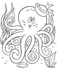 Tranh tô màu: Con bạch tuộc