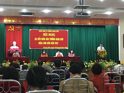 BGH Trường mầm non Tràng an dự hội nghị đại biểu hội đồng nhân dân Phường Giang Biên