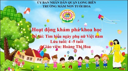 Giáo án điện tử: Trò chuyện về ngày phụ nữ Việt Nam 20-10 _Khối MGN