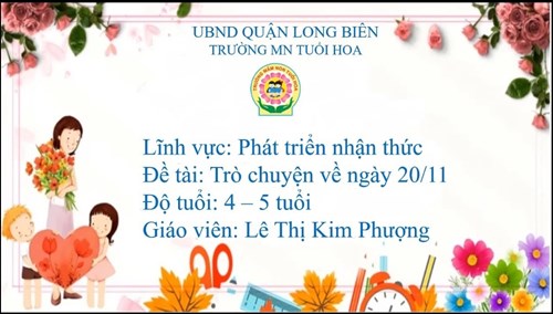 Video bài giảng: Trò chuyện về ngày nhà giáo Việt Nam 20-11_ Khối MGN