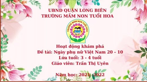 Giáo án điện tử: Ngày phụ nữ Việt Nam 20-10_Khối MGB