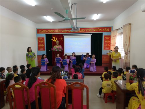 Lễ kỷ niệm ngày nhà giáo Việt Nam 20/11/2017 của Trường mầm non Tuổi Hoa 