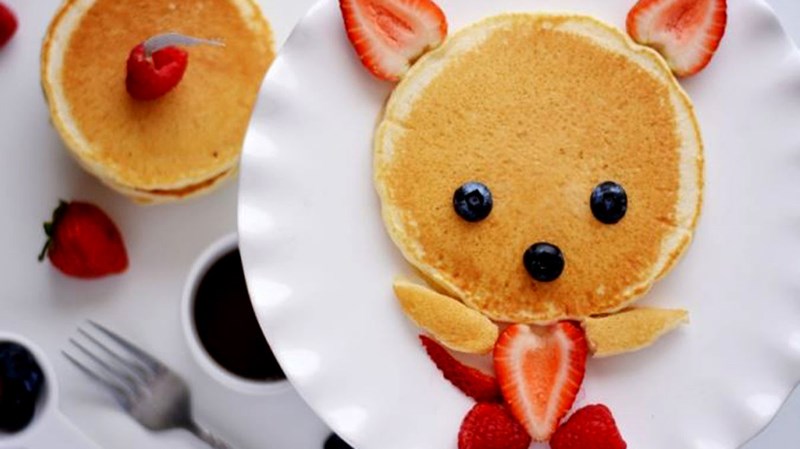 Pancake gấu cực xinh cho bữa sáng