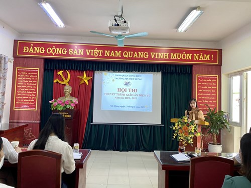 Trường mầm non Việt Hưng tổ chức sơ khảo hội thi thiết kế bài giảng điện tử, bài giảng E-learning