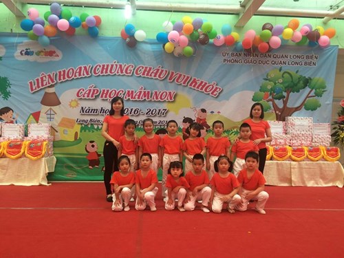Trường mầm non Việt Hưng tham gia liên hoan  ”Chúng cháu vui khỏe” cấp quận năm học 2016 -2017