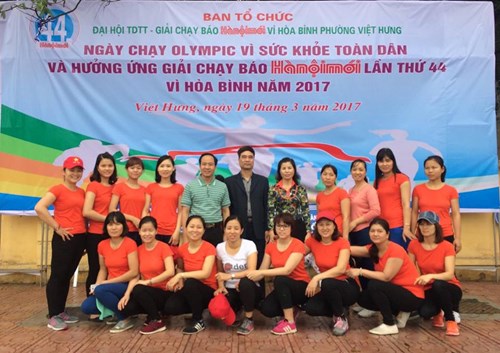 Trường mầm non Việt Hưng tham gia giải chạy báo Hà Nội mới
