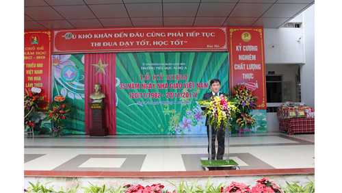 Trường Tiểu học Ái Mộ A long trọng tổ chức Lễ kỉ niệm 35 năm ngày Nhà giáo Việt Nam  20 – 11