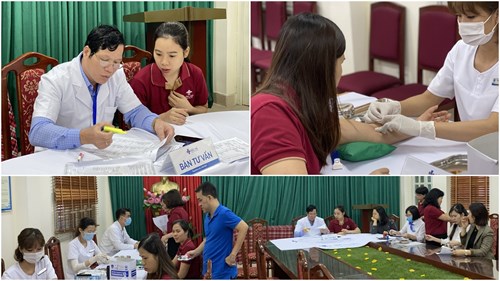 Trường Tiểu học Ái Mộ A tổ chức khám sức khỏe định kì cho cán bộ, giáo viên, nhân viên năm học 2020-2021.