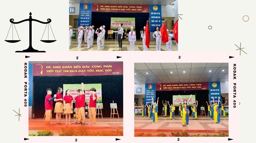 Lễ chào cờ với Hoạt động Hưởng ứng Ngày Pháp luật Việt Nam.