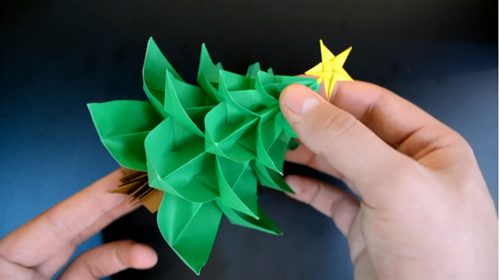 Hướng dẫ làm cây thông Noel (Origami: Christmas Tree)