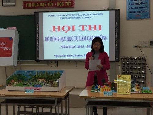 Trường Tiểu học Ái Mộ B tổ chức Hội thi đồ dùng dạy học tự làm cấp trường