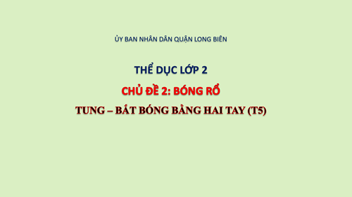 GDTC 2_Tuần 32_TUNG – BẮT BÓNG BẰNG HAI TAY (T5)