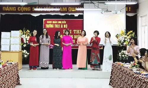 Công đoàn trường THCS Ái Mộ tổ chức thành công Hội thi “Cô giáo tài năng duyên dáng”