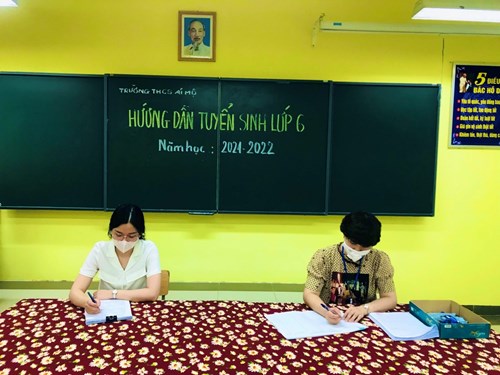Trường THCS Ái Mộ thực hiện tốt công tác tuyển sinh trưc tuyến lớp 6 năm học 2021-2022