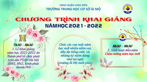 Giấy mời Phụ huynh học sinh trường THCS Ái Mộ tham dự Lễ Khai giảng năm học 2021-2022