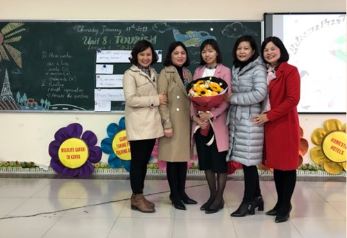 Cô giáo Vũ Thị Trang hoàn thành xuất sắc chuyên đề Tiếng Anh khối 9 cấp Quận
