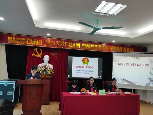 Đại hội Liên đội trường THCS Chu Văn An nhiệm kỳ năm học 2020-2021